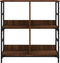 vidaXL - Boekenrek - 78,5x33x82 - cm - bewerkt - hout - bruin - eikenkleur