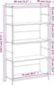 vidaXL - Boekenrek - 80x30x145,5 - cm - bewerkt - hout - en - ijzer - sonoma - eiken