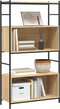 vidaXL - Boekenrek - 80x30x145,5 - cm - bewerkt - hout - en - ijzer - sonoma - eiken