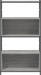 vidaXL - Boekenrek - 80x30x145,5 - cm - bewerkt - hout - en - ijzer - grijs - sonoma