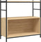 vidaXL - Boekenrek - 80x30x78,5 - cm - bewerkt - hout - en - ijzer - sonoma - eikenkleur