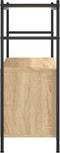 vidaXL - Boekenrek - 80x30x78,5 - cm - bewerkt - hout - en - ijzer - sonoma - eikenkleur