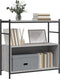 vidaXL - Boekenrek - 80x30x78,5 - cm - bewerkt - hout - en - ijzer - grijs - sonoma