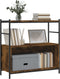 vidaXL - Boekenrek - 80x30x78,5 - cm - bewerkt - hout - en - ijzer - gerookt - eiken