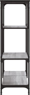 vidaXL - Boekenrek - 81x36x115 - cm - bewerkt - hout - en - staal - grijs - sonoma