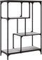 vidaXL - Boekenrek - 81x36x115 - cm - bewerkt - hout - en - staal - grijs - sonoma