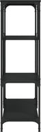 vidaXL - Boekenrek - 81x36x115 - cm - bewerkt - hout - en - staal - zwart