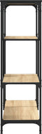 vidaXL - Boekenrek - 81x36x115 - cm - bewerkt - hout - en - staal - sonoma - eikenkleur