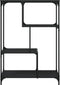 vidaXL - Boekenrek - 81x36x115 - cm - bewerkt - hout - en - staal - zwart