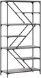 vidaXL - Boekenrek - 91x36x176 - cm - bewerkt - hout - en - staal - grijs - sonoma
