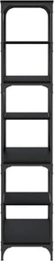 vidaXL - Boekenrek - 91x36x176 - cm - bewerkt - hout - en - staal - zwart