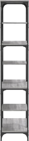 vidaXL - Boekenrek - 91x36x176 - cm - bewerkt - hout - en - staal - grijs - sonoma
