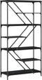 vidaXL - Boekenrek - 91x36x176 - cm - bewerkt - hout - en - staal - zwart