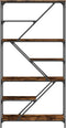 vidaXL - Boekenrek - 91x36x176 - cm - bewerkt - hout - en - staal - gerookt - eikenkleur