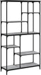 vidaXL - Boekenrek - 99x35,5x176 - cm - bewerkt - hout - en - staal - grijs - sonoma