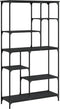 vidaXL - Boekenrek - 99x35,5x176 - cm - bewerkt - hout - en - staal - zwart