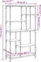 vidaXL - Boekenrek - 99x35,5x176 - cm - bewerkt - hout - en - staal - gerookt - eiken