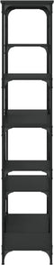 vidaXL - Boekenrek - 99x35,5x176 - cm - bewerkt - hout - en - staal - zwart