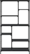 vidaXL - Boekenrek - 99x35,5x176 - cm - bewerkt - hout - en - staal - zwart