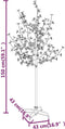 vidaXL - Boom - kersenbloesem - 120 - LED's - warmwit - 150 - cm