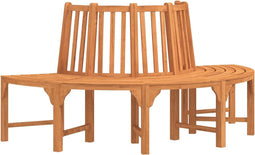 vidaXL - Boombank - halfrond - Ø208 - cm - massief - eucalyptushout