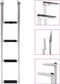 vidaXL - Boordladder - inklapbaar - met - 4 - sporten - roestvrij - staal