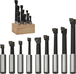 vidaXL - Boorfrezen - 9 - st - met - houtbasis - 12 - mm