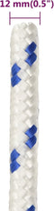 vidaXL - Boot - touw - 12 - mm - 25 - m - polypropyleen - wit