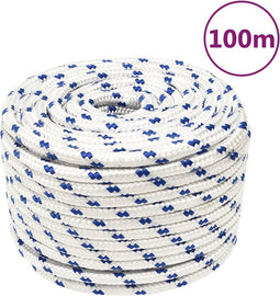 vidaXL - Boot - touw - 14 - mm - 100 - m - polypropyleen - wit