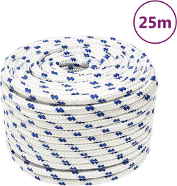 vidaXL - Boot - touw - 14 - mm - 25 - m - polypropyleen - wit