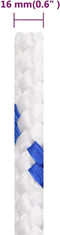 vidaXL - Boot - touw - 16 - mm - 25 - m - polypropyleen - wit