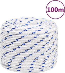 vidaXL - Boot - touw - 18 - mm - 100 - m - polypropyleen - wit