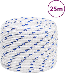 vidaXL - Boot - touw - 18 - mm - 25 - m - polypropyleen - wit