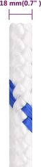 vidaXL - Boot - touw - 18 - mm - 25 - m - polypropyleen - wit
