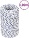 vidaXL - Boot - touw - 2 - mm - 100 - m - polypropyleen - wit