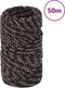 vidaXL - Boot - touw - 2 - mm - 50 - m - polypropyleen - zwart