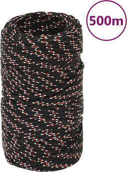 vidaXL - Boot - touw - 2 - mm - 500 - m - polypropyleen - zwart