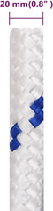 vidaXL - Boot - touw - 20 - mm - 50 - m - polypropyleen - wit