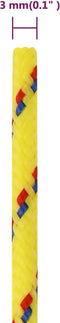 vidaXL - Boot - touw - 3 - mm - 25 - m - polypropyleen - geel