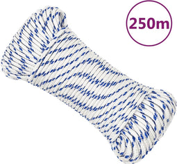 vidaXL - Boot - touw - 3 - mm - 250 - m - polypropyleen - wit