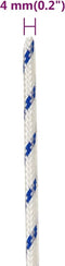 vidaXL - Boot - touw - 4 - mm - 500 - polypropyleen - wit