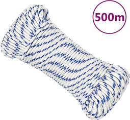 vidaXL - Boot - touw - 5 - mm - 500 - m - polypropyleen - wit