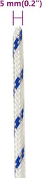 vidaXL - Boot - touw - 5 - mm - 500 - m - polypropyleen - wit