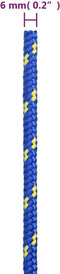 vidaXL - Boot - touw - 6 - mm - 50 - m - polypropyleen - blauw