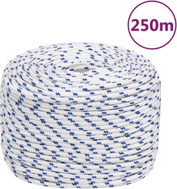 vidaXL - Boot - touw - 8 - mm - 250 - m - polypropyleen - wit
