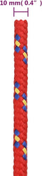 vidaXL - Boottouw - 10 - mm - 25 - m - polypropyleen - rood