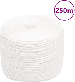 vidaXL - Boottouw - 10 - mm - 250 - m - polypropyleen - volwit