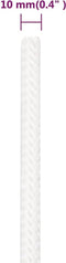 vidaXL - Boottouw - 10 - mm - 250 - m - polypropyleen - volwit