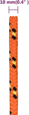 vidaXL - Boottouw - 10 - mm - 50 - m - polypropyleen - oranje