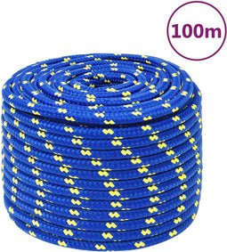 vidaXL - Boottouw - 12 - mm - 100 - m - polypropeen - blauw
